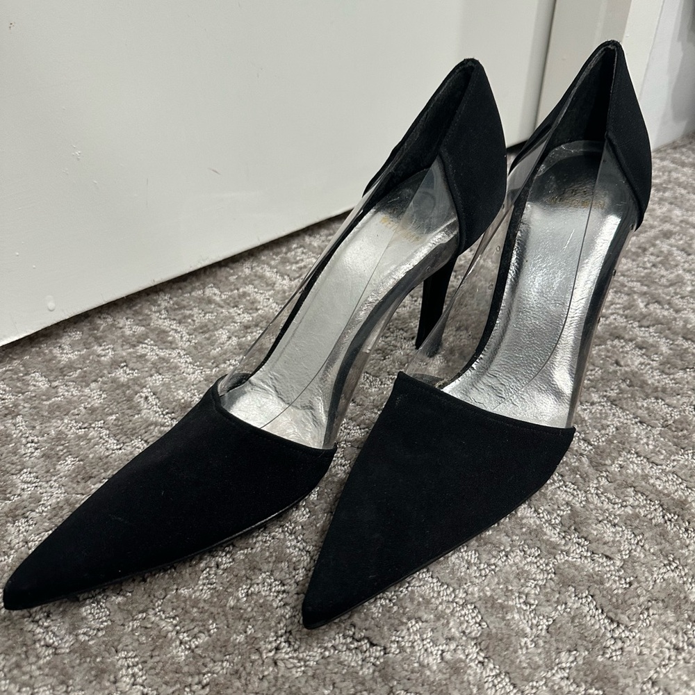 Stuart Weitzman Elegant Black Suede Heels